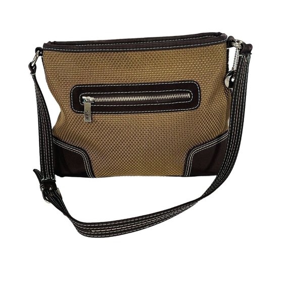 The Sak Womens Wicker Weave Shoulder Bag Purse Cross Body 11"x8.5" Adjust Strap - Picture 1 of 12